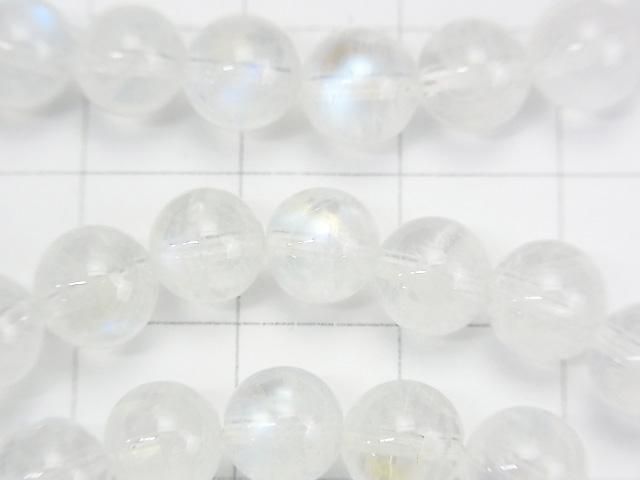 【動画】宝石質レインボームーンストーンAAA ラウンド7mm 1連(ブレス) サムネイル2