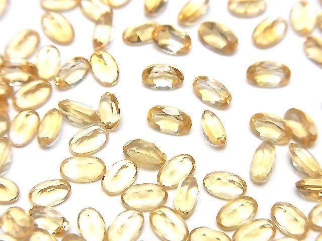 【動画】宝石質シトリンAAA ルース オーバルファセットカット5×3mm 10粒の画像