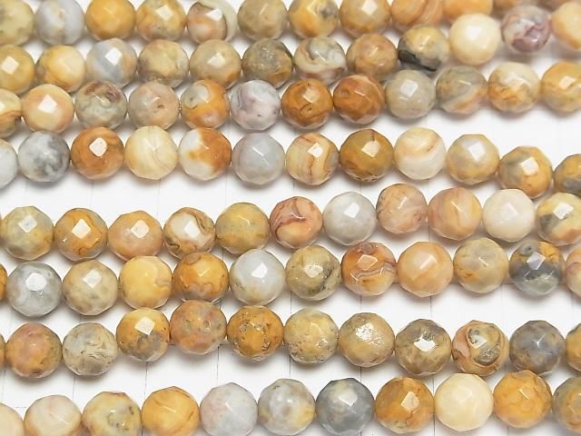 クレイジーレースアゲート 64面ラウンドカット8mm 半連/1連(約38cm) サムネイル3