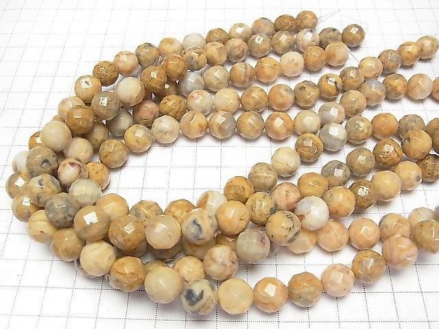 【動画】クレイジーレースアゲート 64面ラウンドカット12mm 半連/1連(約38cm) サムネイル4