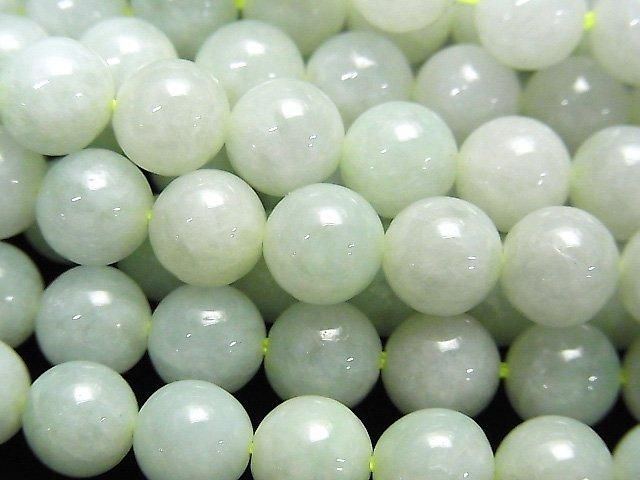 【動画】ビルマ翡翠(ジェイダイト)AA++ ラウンド8mm 半連/1連(約37cm)の画像