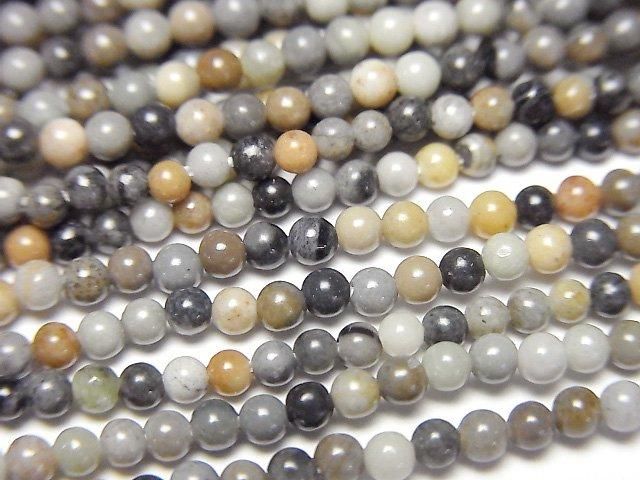 【動画】ピカソジャスパー 極小ラウンド2mm 1連(約38cm)の画像