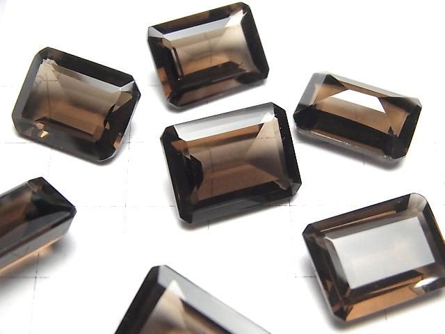 【動画】宝石質スモーキークォーツAAA ルース レクタングルファセットカット16×12mm 2粒 サムネイル3