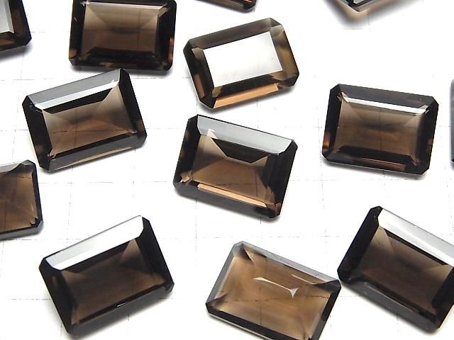 【動画】宝石質スモーキークォーツAAA ルース レクタングルファセットカット18×13mm 2粒 サムネイル3