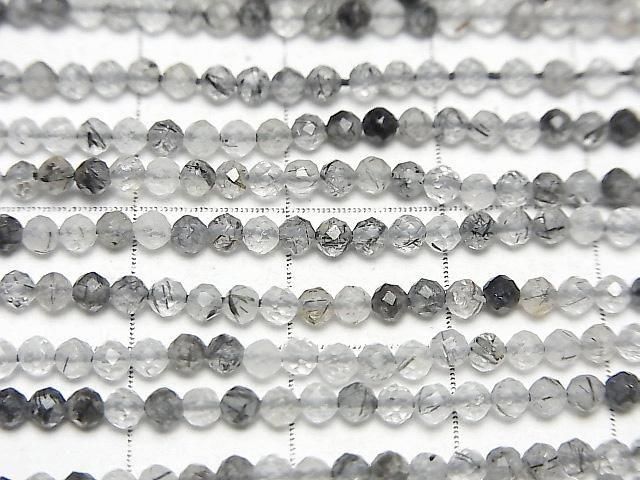 【動画】【素晴らしい輝き】トルマリンクォーツAA++ 極小ラウンドカット2mm 1連(約37cm) サムネイル2