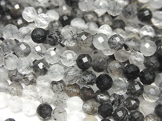 【動画】【素晴らしい輝き】トルマリンクォーツAA++ ラウンドカット4mm 1連(約37cm)の画像