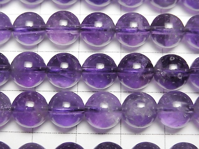 アメジスト（紫水晶） ラウンド8mm 1連｜天然石ビーズの卸問屋・通販