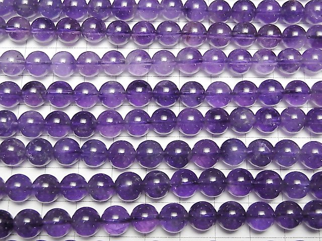 アメジスト（紫水晶） ラウンド8mm 1連｜天然石ビーズの卸問屋・通販
