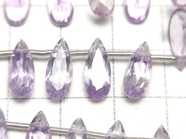 【動画】宝石質アメジストAAA ペアシェイプ ファセットカット12×5mm 1連(18粒) サムネイル2