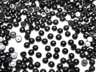 【動画】オニキスAAA ラウンド カボション3×3mm 10個