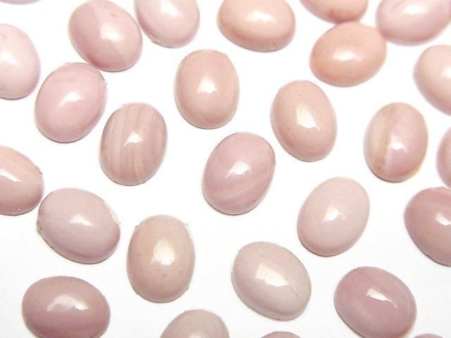 【動画】オーストラリア産ピンクオパールAAA- オーバル カボション8×6mm 5個の画像