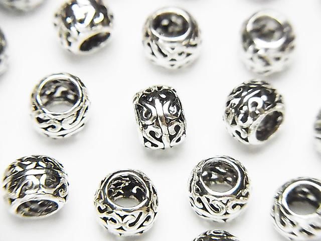 Silver925 ロンデル7×7×5mm 2個の画像