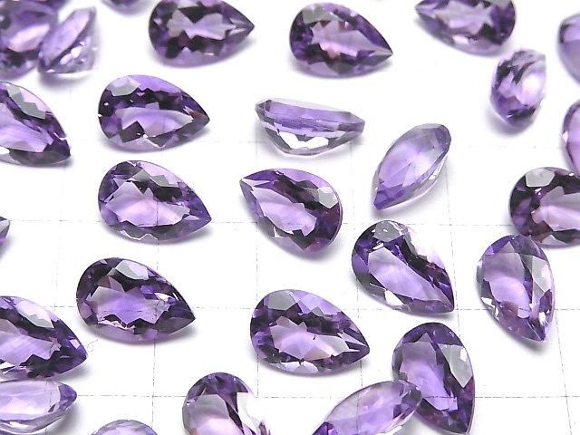 【動画】宝石質アメジストAAA ルース ペアシェイプファセットカット12×8mm 2粒 サムネイル4