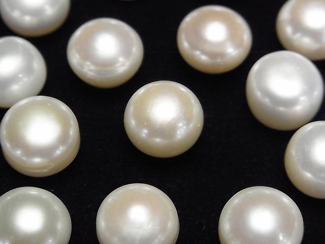 【動画】淡水真珠AA++ ラウンド(フラット)11mm 【片穴】 4粒の画像