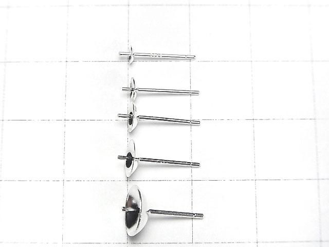 【動画】Silver925 皿付き直結ピアスポスト&キャッチ 【3mm】【4mm】【5mm】【6mm】【8mm】 生地 3ペア サムネイル2