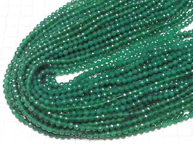 【動画】【素晴らしい輝き】グリーンオニキスAAA ラウンドカット4mm 1連(約37cm) サムネイル4