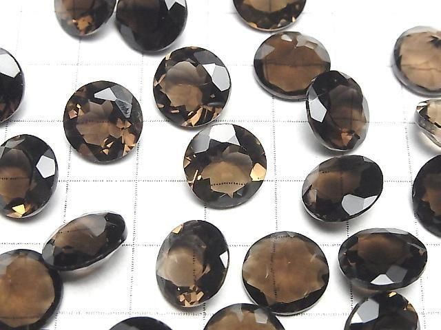 【動画】宝石質スモーキークォーツAAA ルース ラウンドファセットカット12×12mm 3粒 サムネイル3