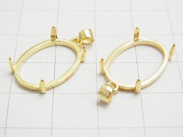 ��ư���Silver925 �ڥ����ȶ��� �����Х�18��13mm 18KGP 1�Ĥβ���-3