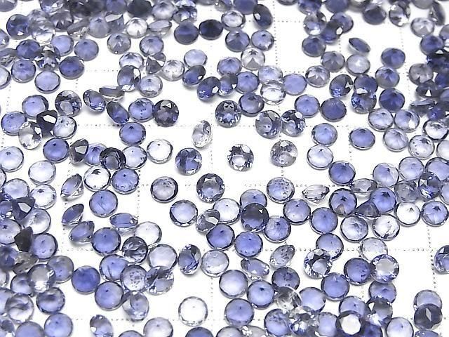 【動画】宝石質アイオライトAAA ルース ラウンドファセットカット4×4mm 5粒 サムネイル4