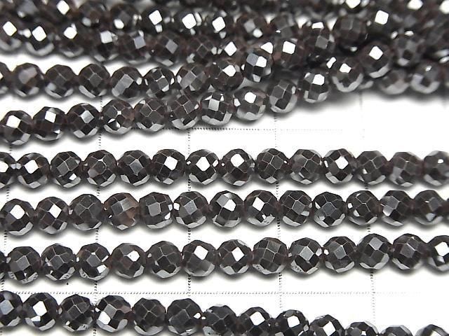 【素晴らしい輝き】2本680円!ヘマタイト ラウンドカット4mm 1連(約36cm) サムネイル2