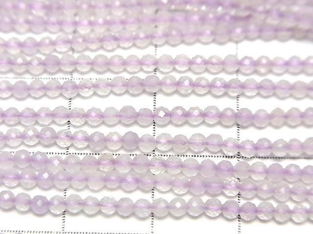 【動画】【素晴らしい輝き】ラベンダーアメジストAA+ 極小ラウンドカット2mm 1連(約37cm) サムネイル2