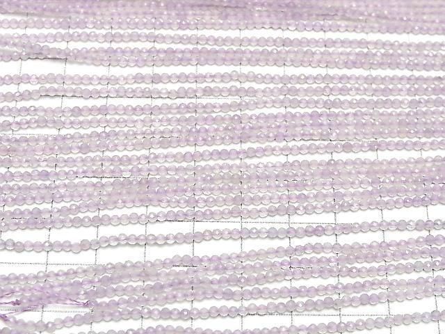 【動画】【素晴らしい輝き】ラベンダーアメジストAA+ 極小ラウンドカット2mm 1連(約37cm) サムネイル3