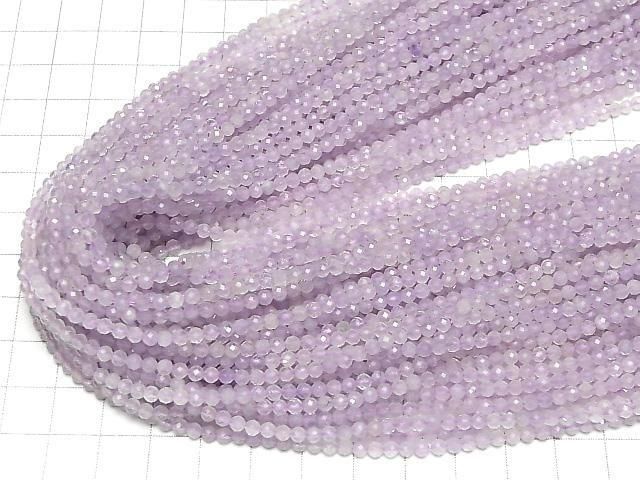 【素晴らしい輝き】ラベンダーアメジストAA+ ラウンドカット3mm 1連(約37cm) サムネイル4