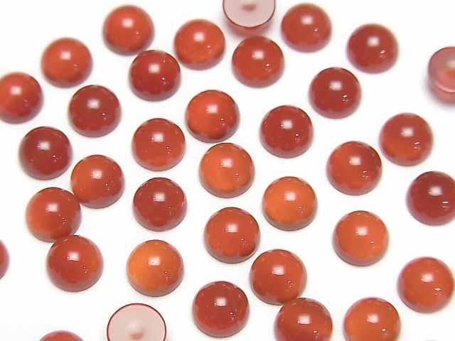 【動画】カーネリアンAAA ラウンド カボション6×6mm 5個の画像