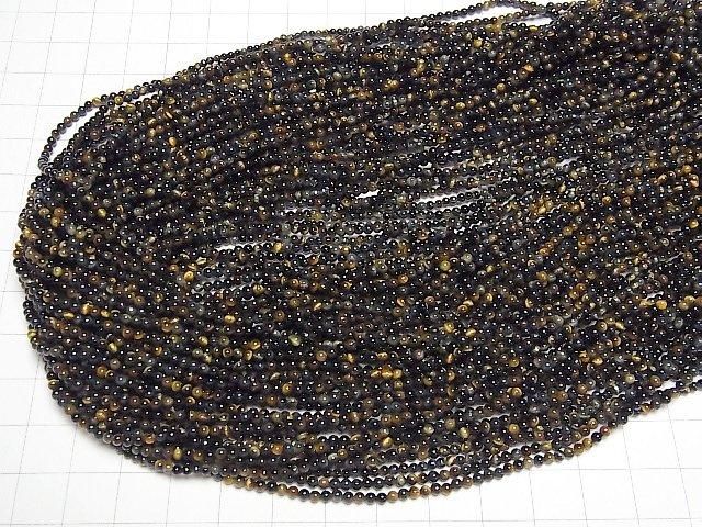 【動画】ミックスタイガーアイAAA 極小ラウンド2mm 1連(約38cm) サムネイル4