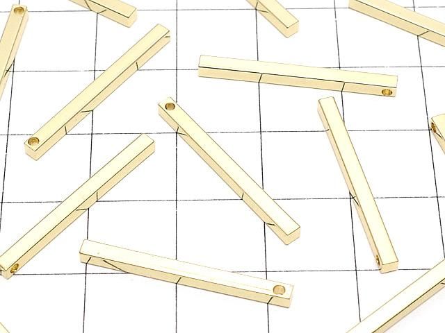 【動画】メタルパーツ スクエア スティックパーツ25×2×2mm ゴールドカラー 5個 サムネイル3
