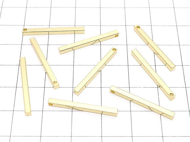 【動画】メタルパーツ スクエア スティックパーツ25×2×2mm ゴールドカラー 5個 サムネイル4