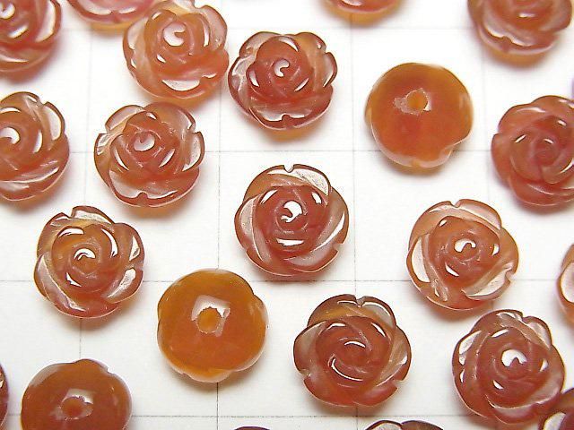 【動画】レッドアゲートAAA 薔薇8mm 【片穴】 4個 サムネイル2