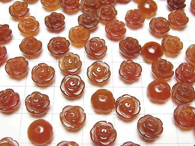 【動画】レッドアゲートAAA 薔薇8mm 【片穴】 4個 サムネイル3
