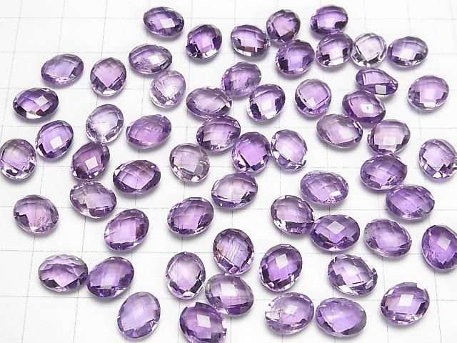 【動画】宝石質アメジストAAA ルース オーバルカット10×8mm 4粒 サムネイル4