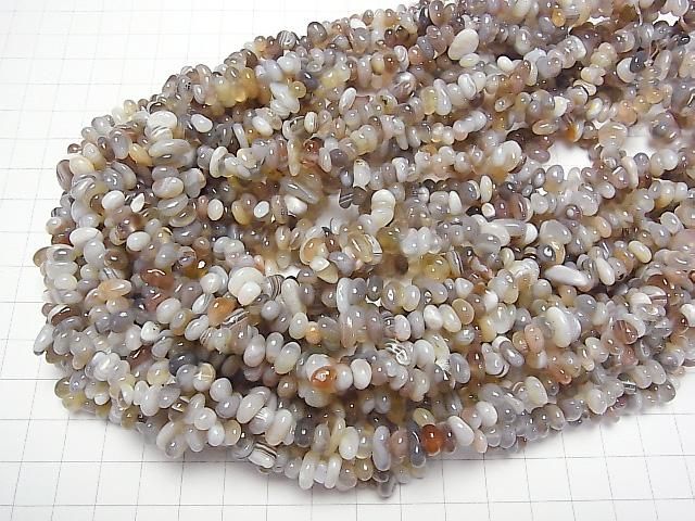 【動画】ボツワナアゲート チップ(ミニタンブル) 1連(約78cm) サムネイル4