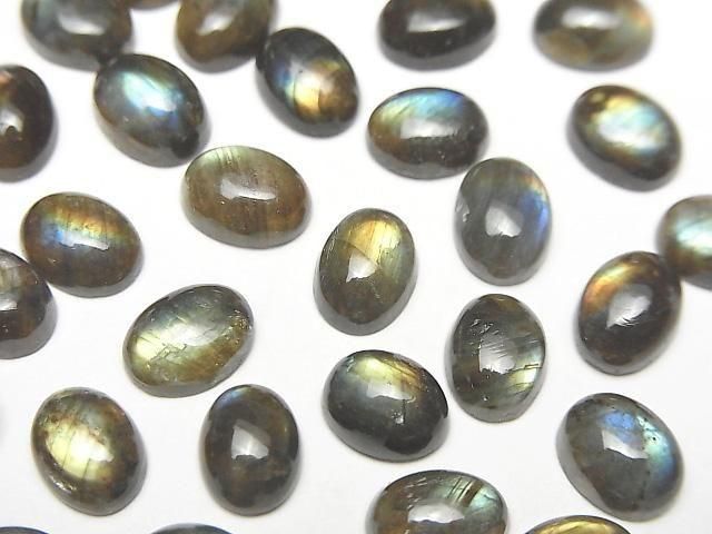 フィンランド産スペクトロライトAAA オーバル カボション8×6mm 3個の画像