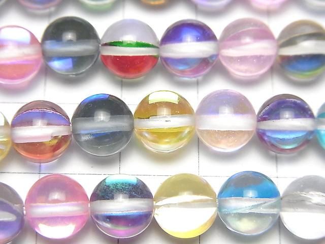 【動画】マルチカラールナフラッシュ ラウンド8mm 1連(約35cm) サムネイル2