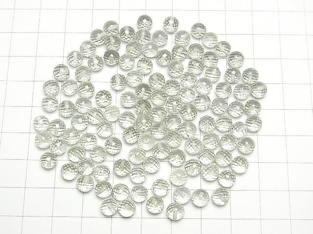 【動画】宝石質グリーンアメジストAAA 片穴ラウンドカット6mm 4粒 サムネイル4
