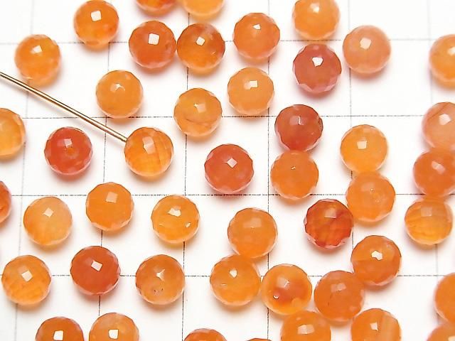 【動画】宝石質カーネリアンAAA 片穴ラウンドカット6mm 4粒 サムネイル3