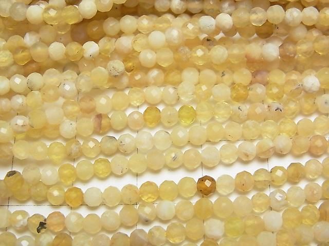 【動画】【素晴らしい輝き】イエローオパールAA++ ラウンドカット3mm 1連(約37cm) サムネイル2