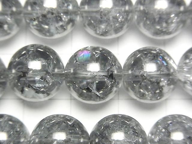【動画】クラック入りシルバーフラッシュクリスタル ラウンド12mm 半連/1連(約36cm) サムネイル2