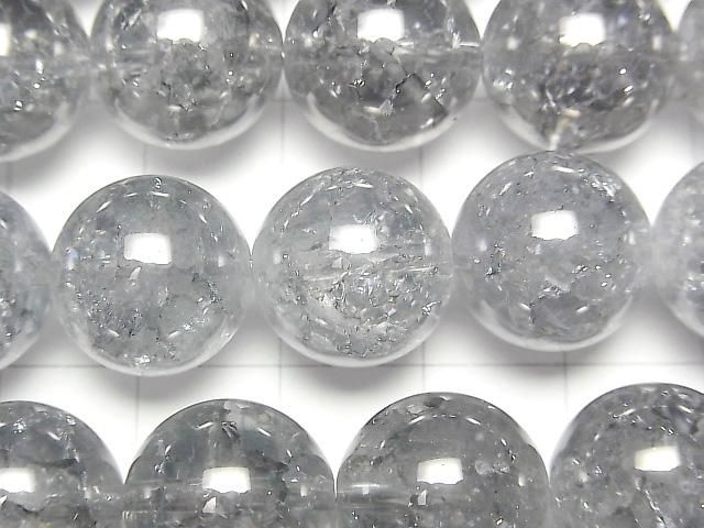 【動画】クラック入りシルバーフラッシュクリスタル ラウンド14mm 半連/1連(約36cm) サムネイル2