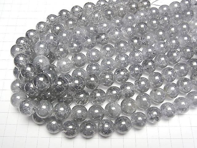【動画】クラック入りシルバーフラッシュクリスタル ラウンド14mm 半連/1連(約36cm) サムネイル4
