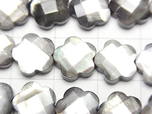 【動画】高品質ブラックシェル フラワー(カット入り)10×10×5mm 半連/1連(約38cm) サムネイル2
