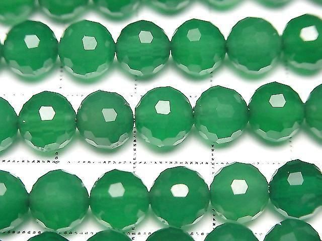 【素晴らしい輝き】グリーンオニキスAAA 128面ラウンドカット8mm 1連(約37cm) サムネイル2