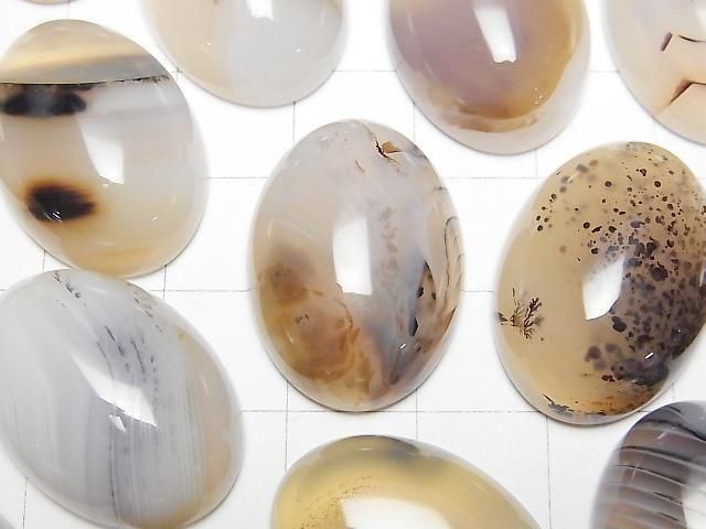 【動画】モンタナモスアゲートAA++ オーバル カボション25×18mm 3個 サムネイル2