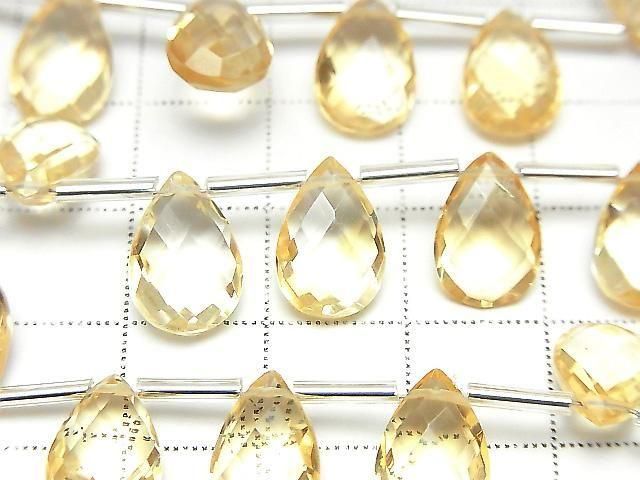 【動画】宝石質シトリンAAA ペアシェイプ ブリオレットカット12×8mm 半連/1連(12粒) サムネイル2