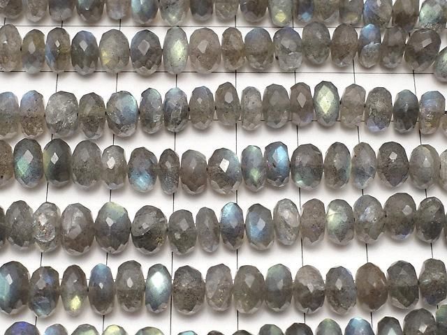 【動画】宝石質ラブラドライトAAA ボタンカット サイズグラデーション 半連/1連(約42cm) サムネイル3