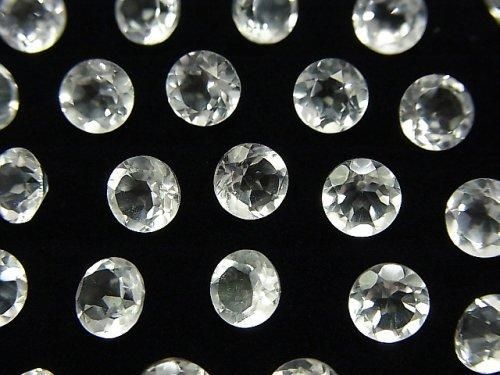 【動画】宝石質クリスタルAAA ルース ラウンドファセットカット6×6mm 10粒の画像