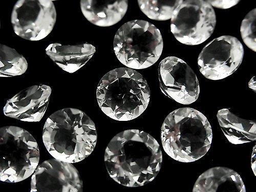【動画】宝石質クリスタルAAA ルース ラウンドファセットカット8×8mm 5粒の画像